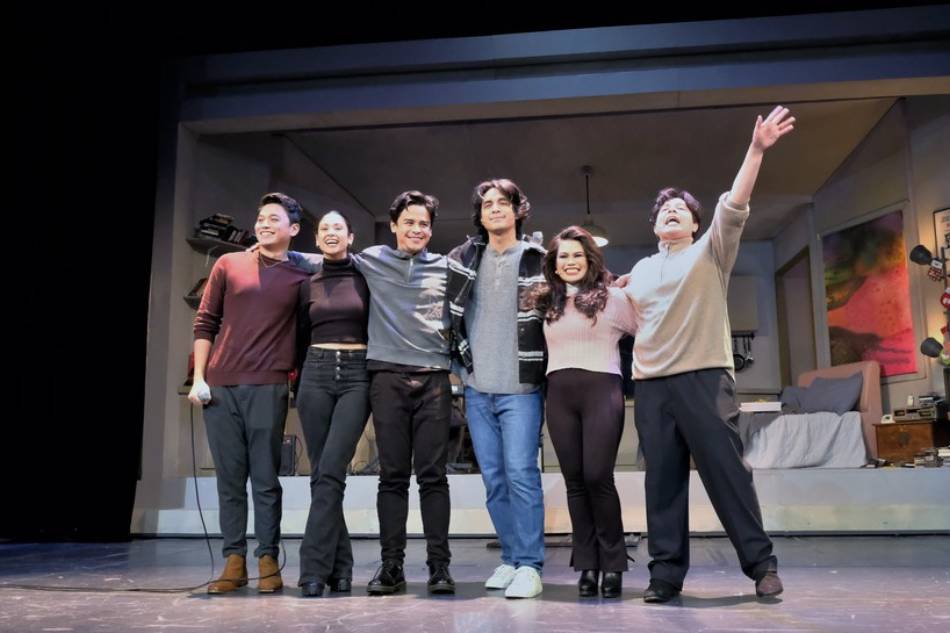 Vien King, Kayla Rivera, Khalil Ramos, Jef Flores, Tanya Manalang-Atedero, and Reb Atedero share the stage at the press preview. Jeeves de Veyra