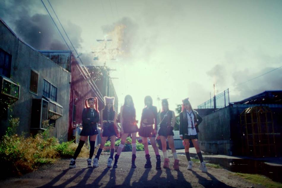 K-pop girl group IVE in the music video for 
