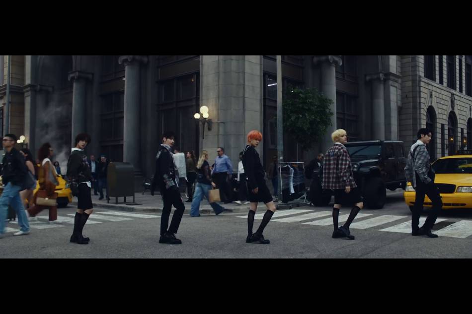 Still from the music video of K-pop group Tomorrow X Together's new single 'Chasing That Feeling.' Screenshot from video on HYBE LABELS' YouTube channel