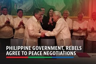 Philippine gov't, rebels agree to peace negotiations