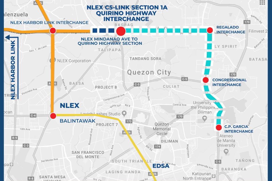 The planned NLEX C-5 Link. Handout