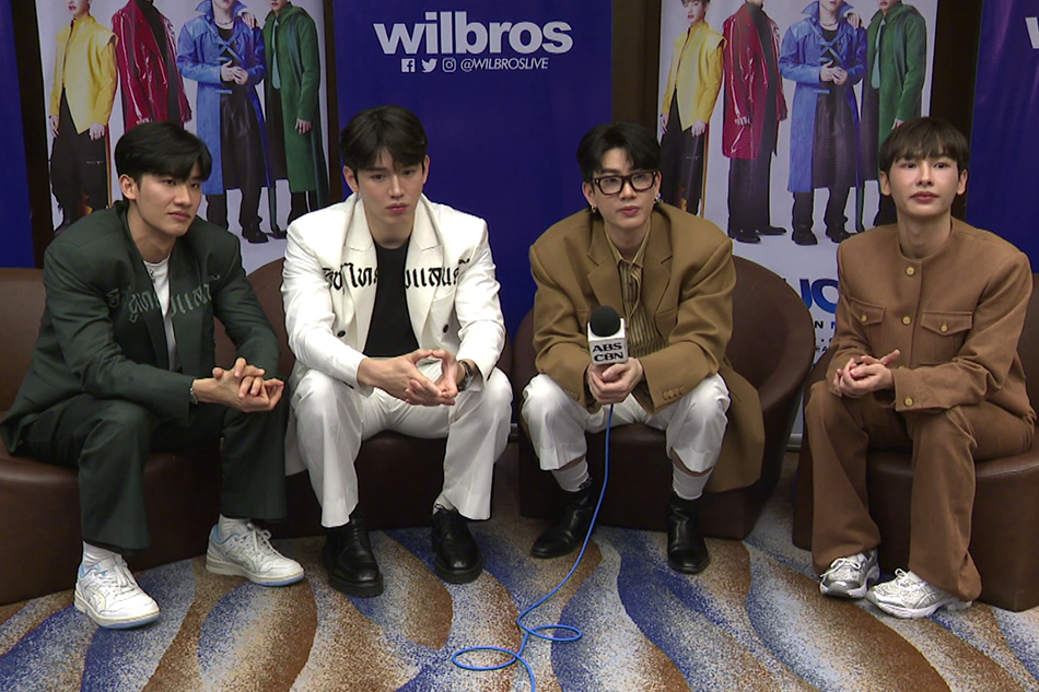 Thai actors Tay Tawan, New Thitipoom, Off Jumpol, and Gun Atthaphan. ABS-CBN.