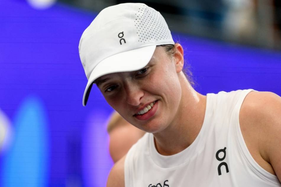 Iga Swiatek of Poland celebrates winning against Angelique Kerber of Germany during their final match of the 2024 United Cup at Ken Rosewall Arena in Sydney, Australi. Steven Markham, EPA-EFE