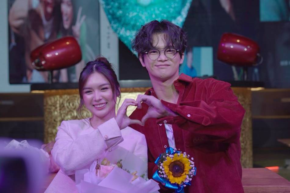 Francine Diaz and Seo In-guk during the press conference and listening party for their song 