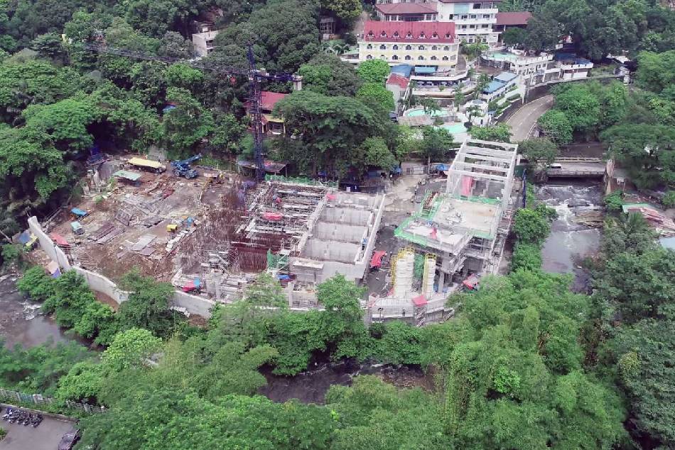 Manila Water says its P2.5 billion sewage treatment plant near the Hinulugang Taktak waterfalls in Antipolo City is more than 60 percent complete. Handout
