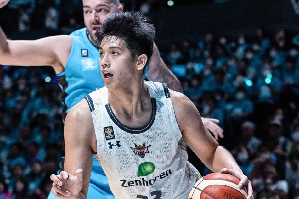 Carl Tamayo with Japan B.League’s defending champion Ryukyu Golden Kings. Photo by Japan B.League/Ryukyu