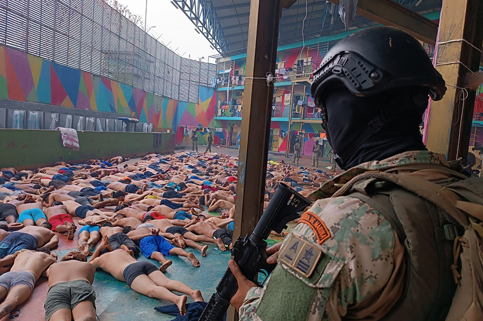 A handout photo made available by the Armed Forces of Ecuador shows Marine Infantry soldiers as they carry out an operation after a riot at the Litoral Regional Prison in Guayaquil, Ecuador, 08 January 2023. The President of Ecuador, Daniel Noboa, decreed this 08 January a state of exception, the first since he began his mandate on 23 November 2023, after a series of riots in at least six prisons in the country, which involved the capture of prison guards and the burning of mattresses. The prison incidents this 08 January coincided with the search for Jose Adolfo Macias, alias 