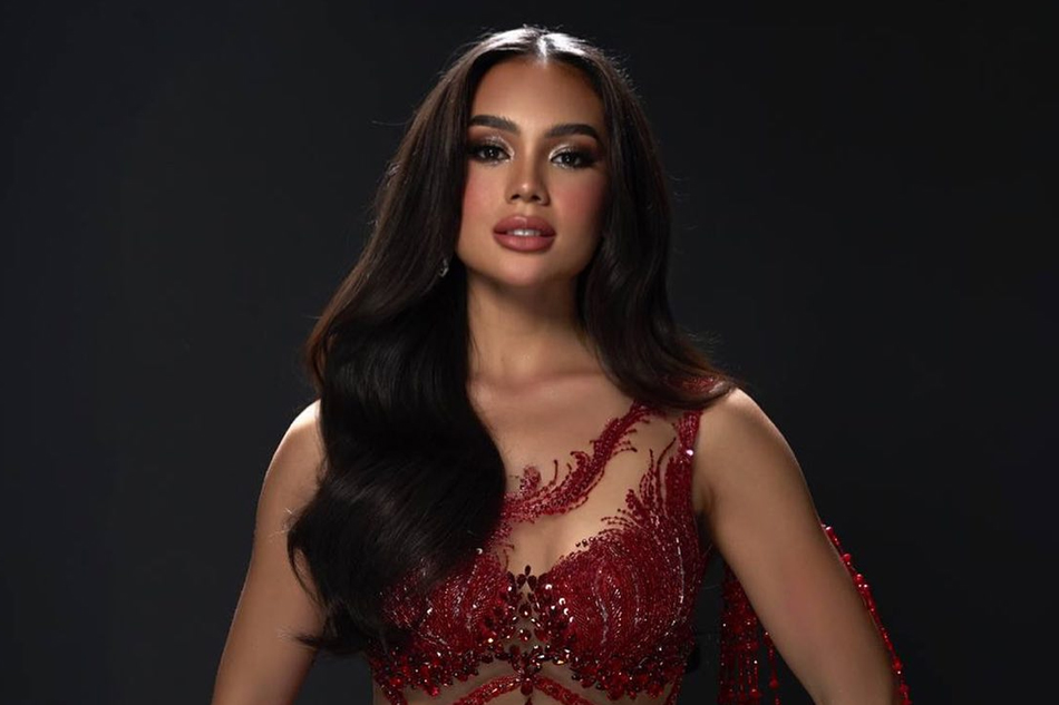 Michelle Arceo in her red evening gown for Reina Hispanoamericana. Arceo/Instagram