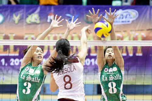 Uaap Volleyball De La Salle Nears Outright Finals Berth Abs Cbn News 