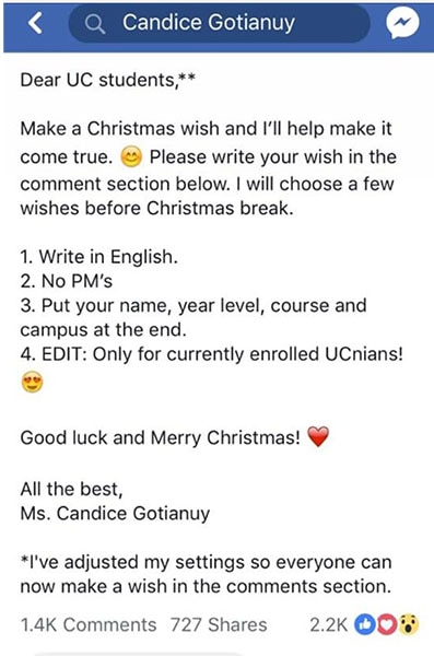 Cebuana Santa: the heiress who made her students&#39; Christmas wishes come true 4