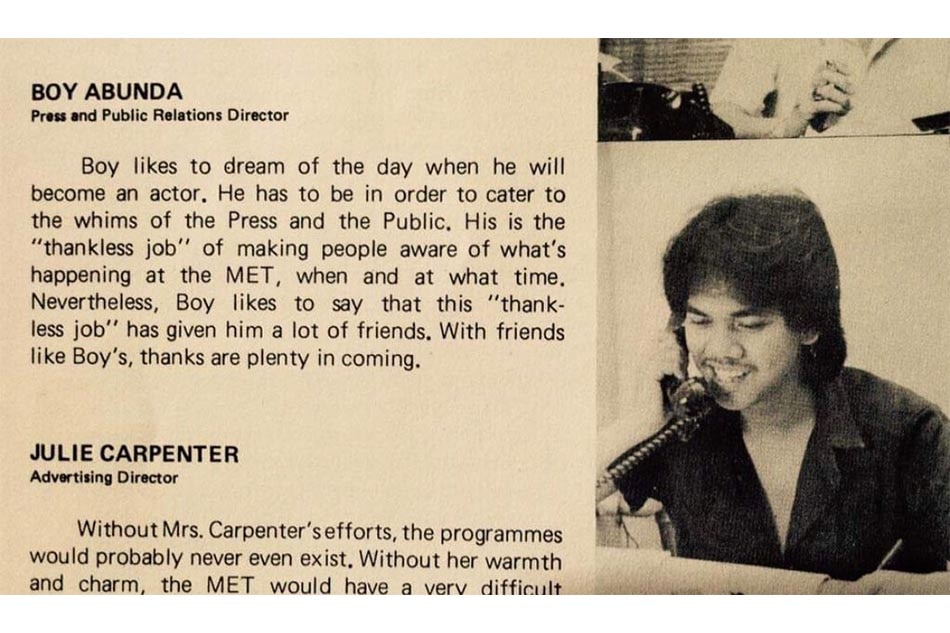 Boy Abunda on his chorus boy days at the Met: “Life was more fun in the theater” 3