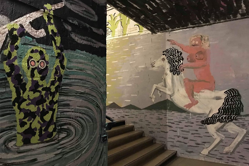 Pow Martinez just painted these staircase walls of Palais de Tokyo in Paris 2