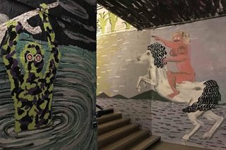 Pow Martinez just painted these staircase walls of Palais de Tokyo in Paris