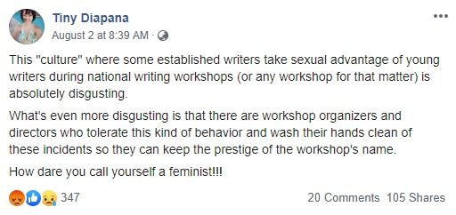 Between consenting adults? What really happened at the Iligan writers workshop 3