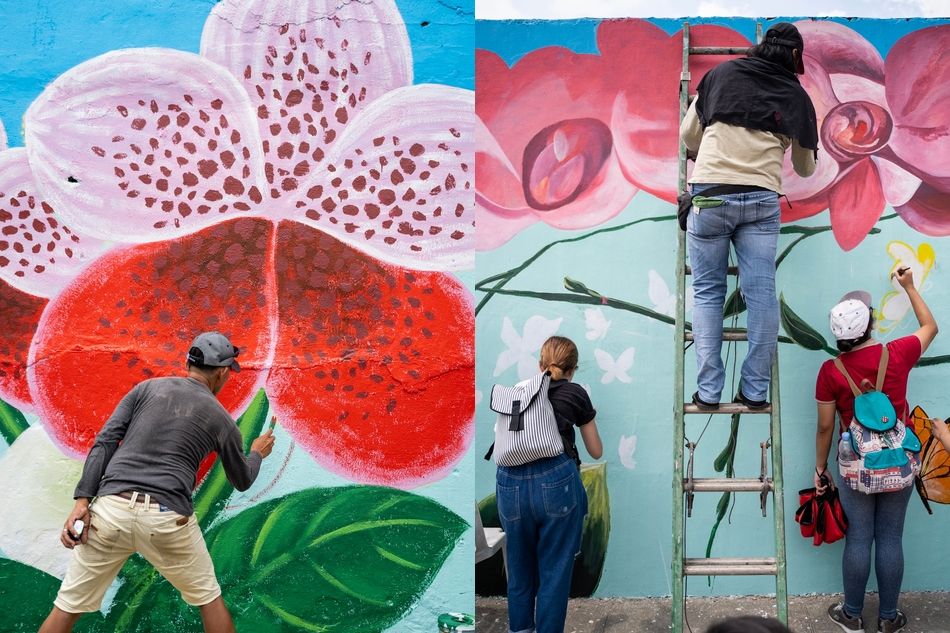 LOOK! More than 200 artists painted the North Cemetery wall with flowers for the dead 32