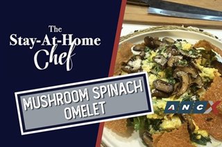 Chef JP’s Mushroom Spinach Omelet is the perfect midnight snack