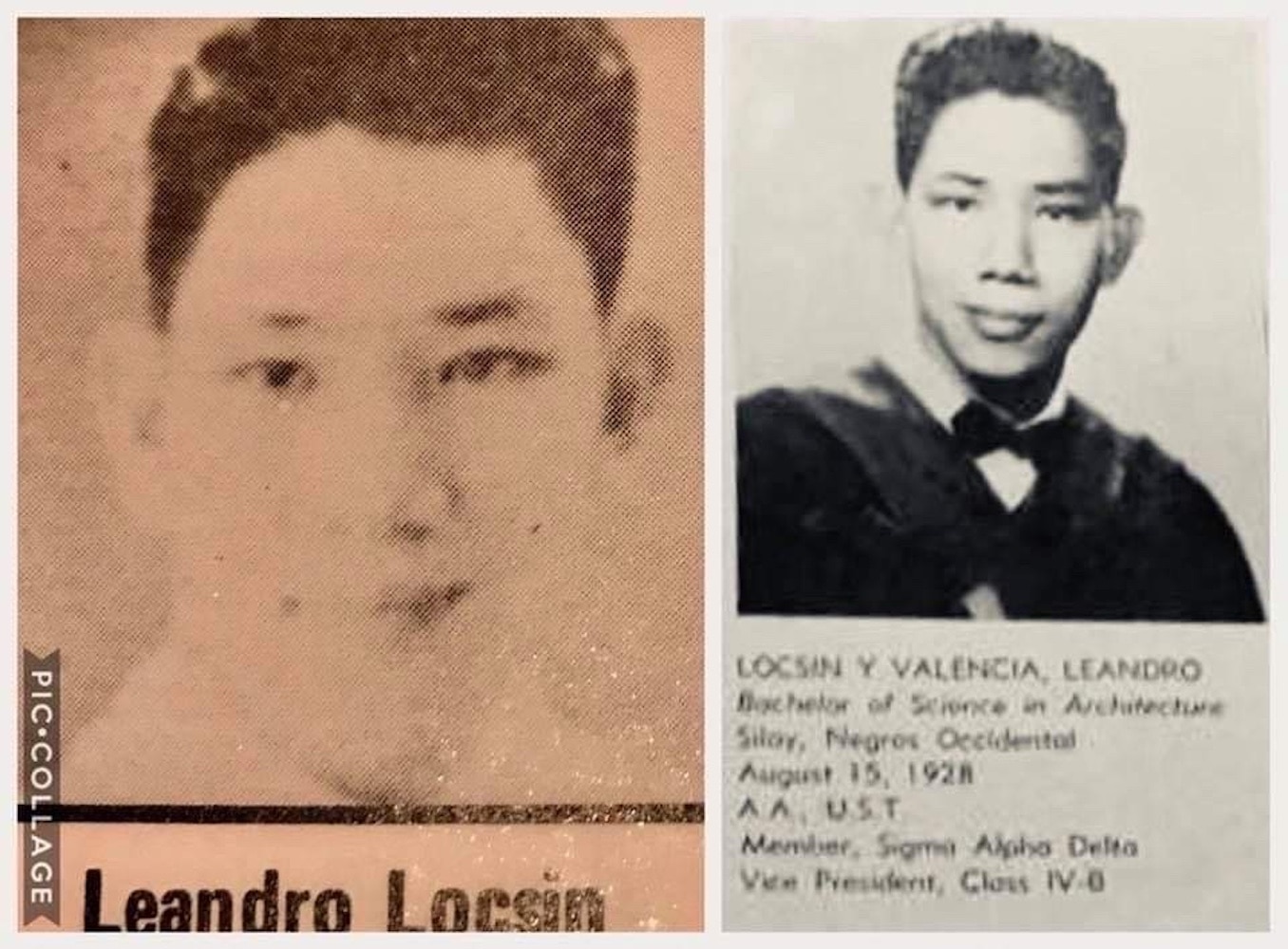 Young Leandro Locsin.