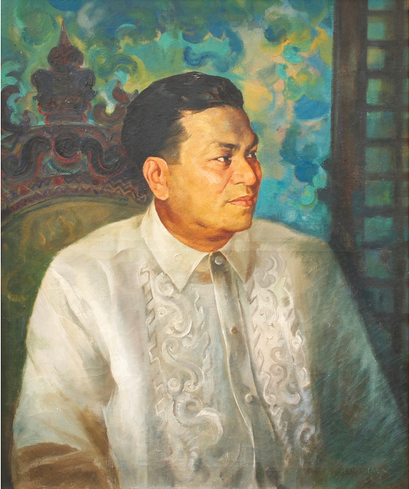 120 Portrait of Ramon Magsaysay by Vicente Manansala