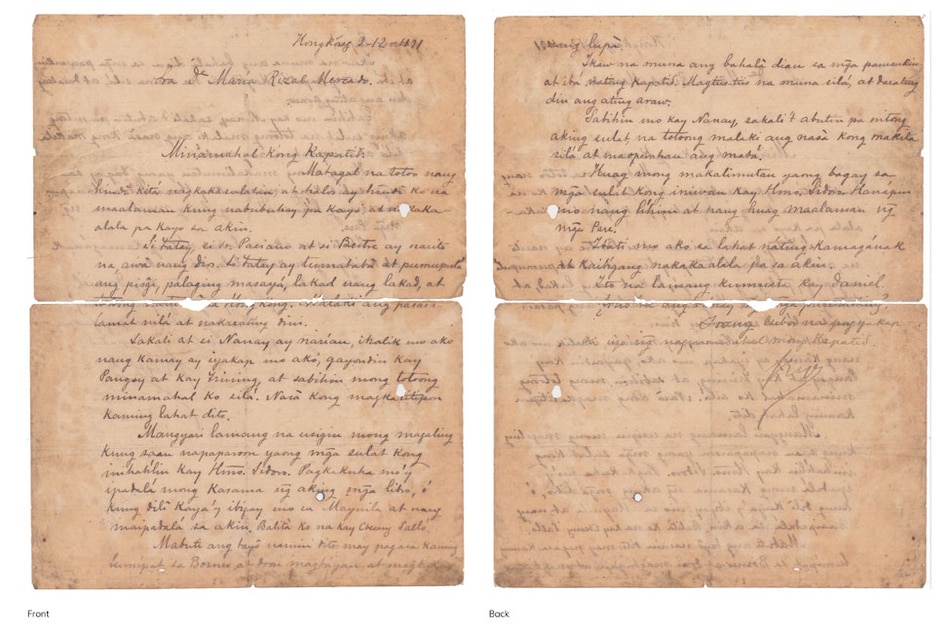 Jose Rizal's letter