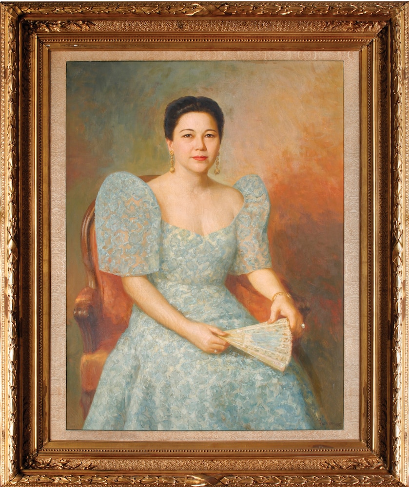 Lot 107. Fernando Amorsolo - Portrait of Doña Aurora Tambunting