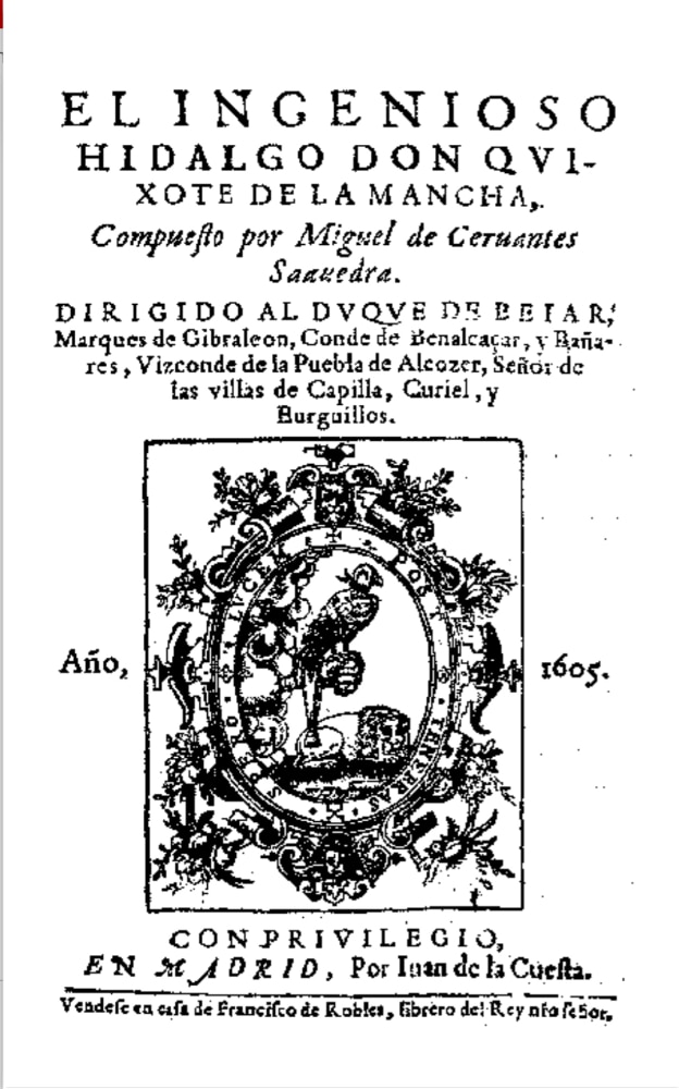 Don Quixote de la Mancha (1605, first edition)