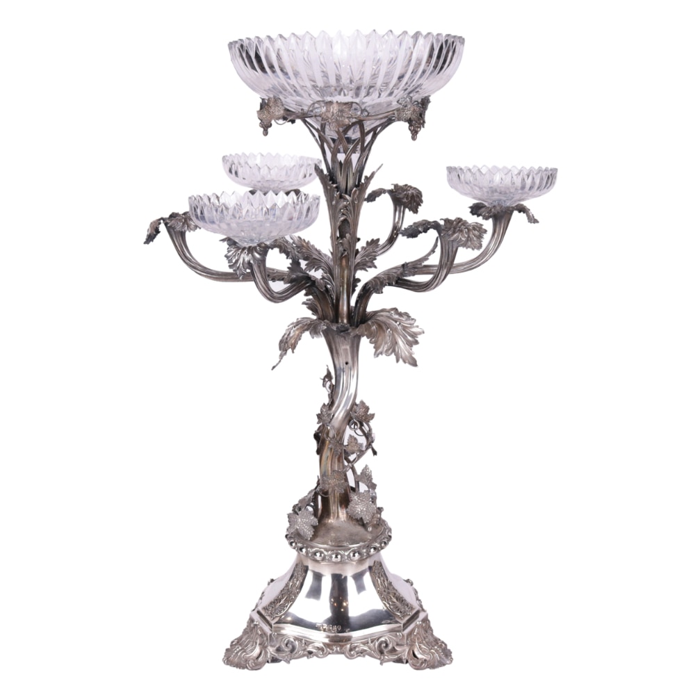 Lot 1490  A Sterling Silver Epergne  