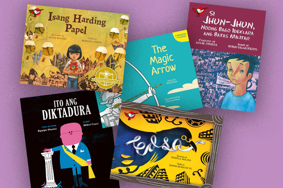 The Adarna House books that were part of the #NeverAgain bundle