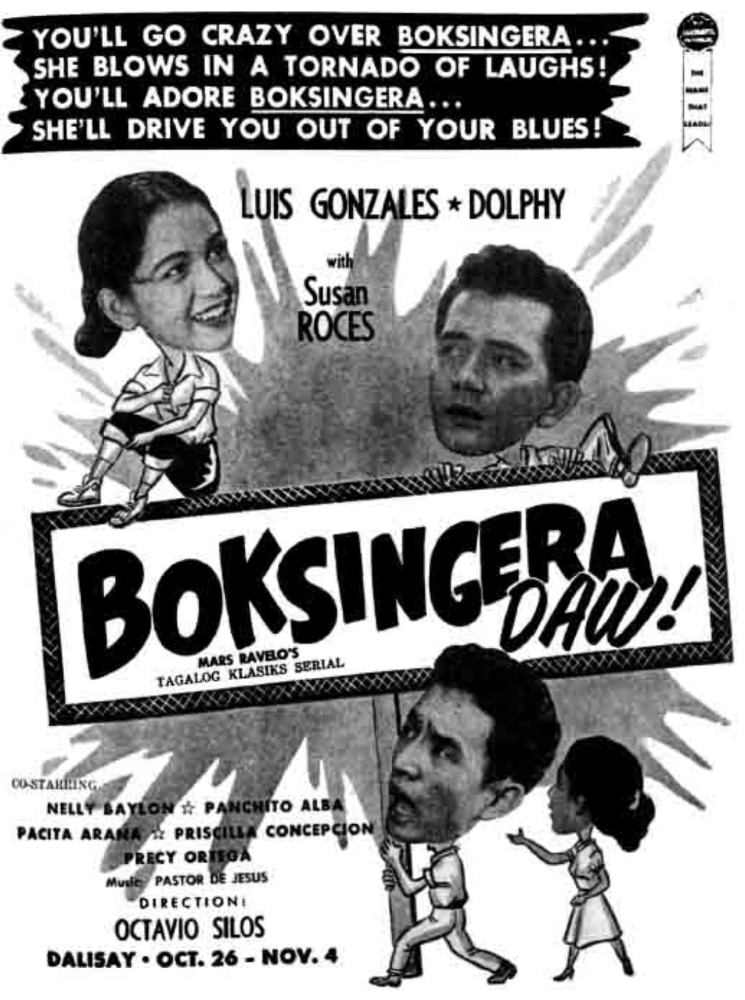 Print ad for Octavio Silos’ Boksingera Daw! 