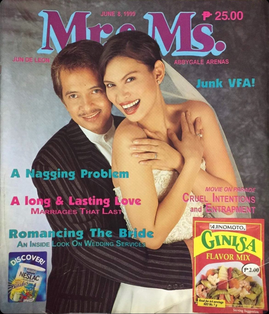 Jun de Leon with wife Abbygale Arenas on the cover of Mr. & Ms. magazine