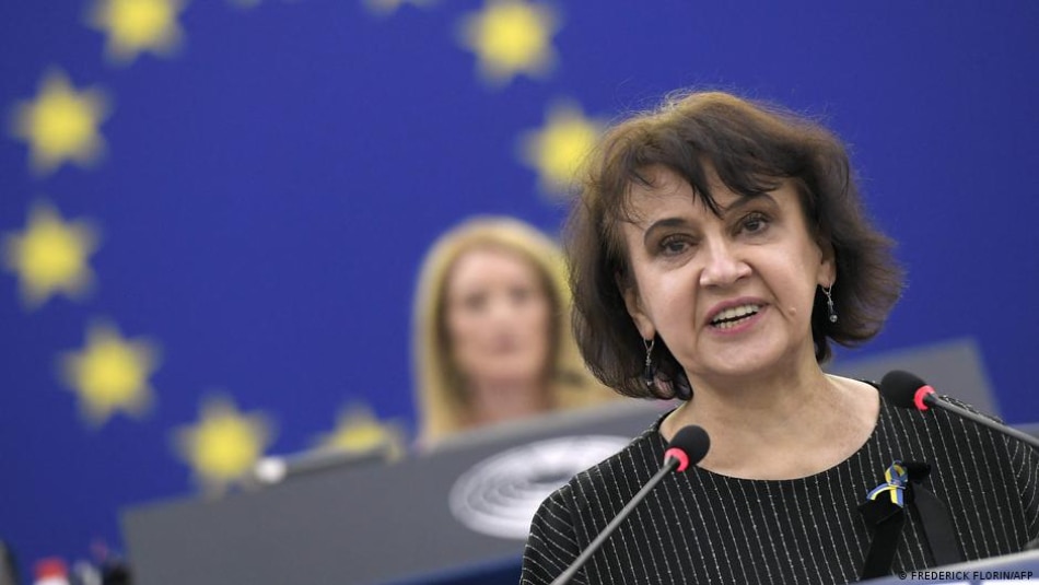 At the European Parliament on International Women's Day, Zabuzhko paid tribute to resilience of Ukraine's women