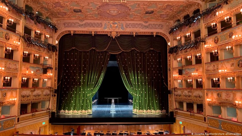 View of the hall of the Venice Opera, the Teatro La Fenice