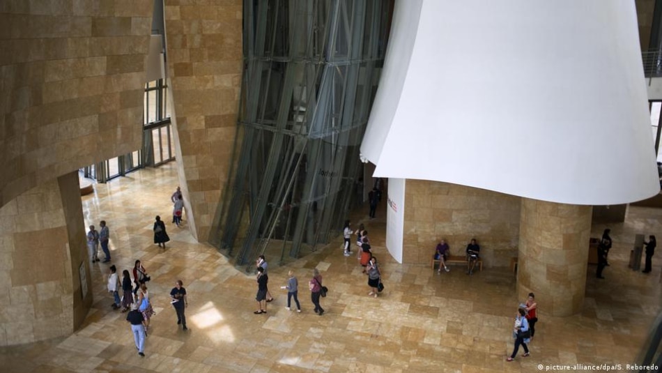 Straight lines are a rarity in Frank Gehry's museum