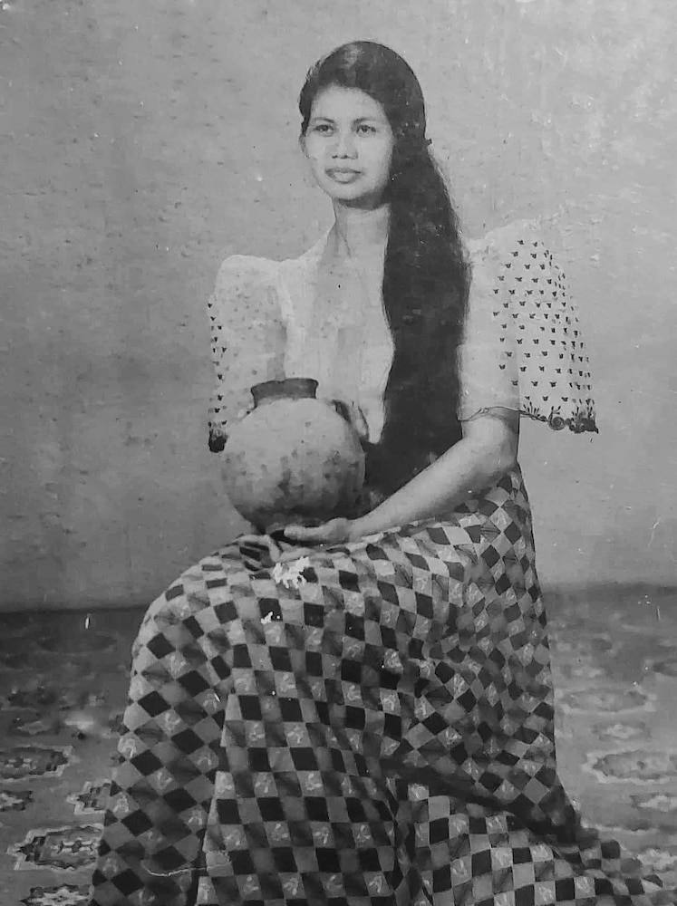 Inday Cadapan as a young woman