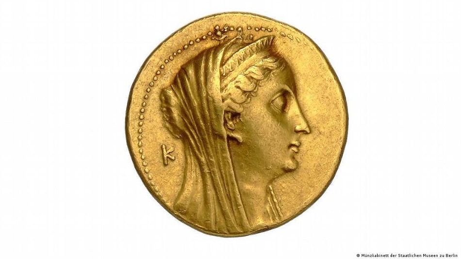 Queen Arsinoe II of Egypt is one of the first known historical women depicted on a coin