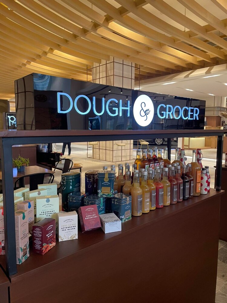 Now open: a Dough Grocer kiosk on the ground floor.