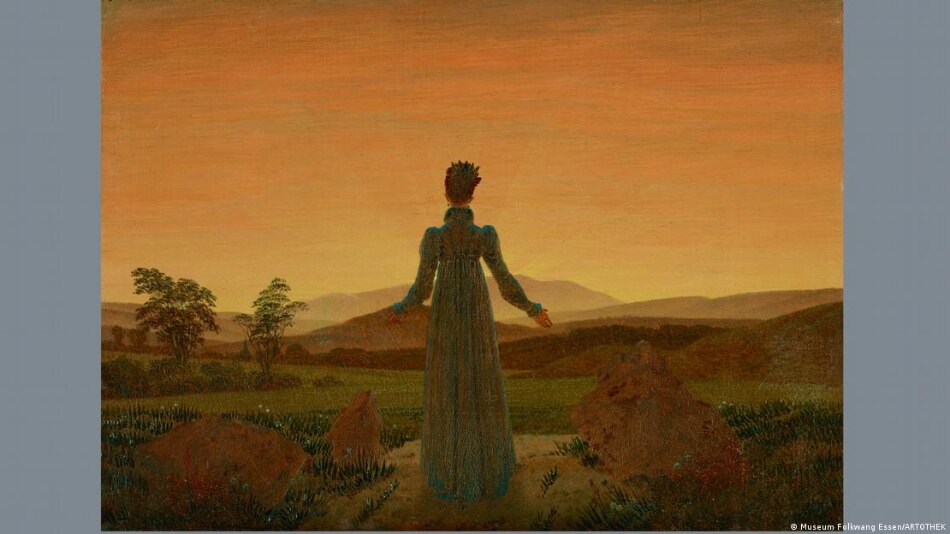 A sunset as a religious experience: Caspar David Friedrich, 'Woman Before a Setting Sun,' around 1818