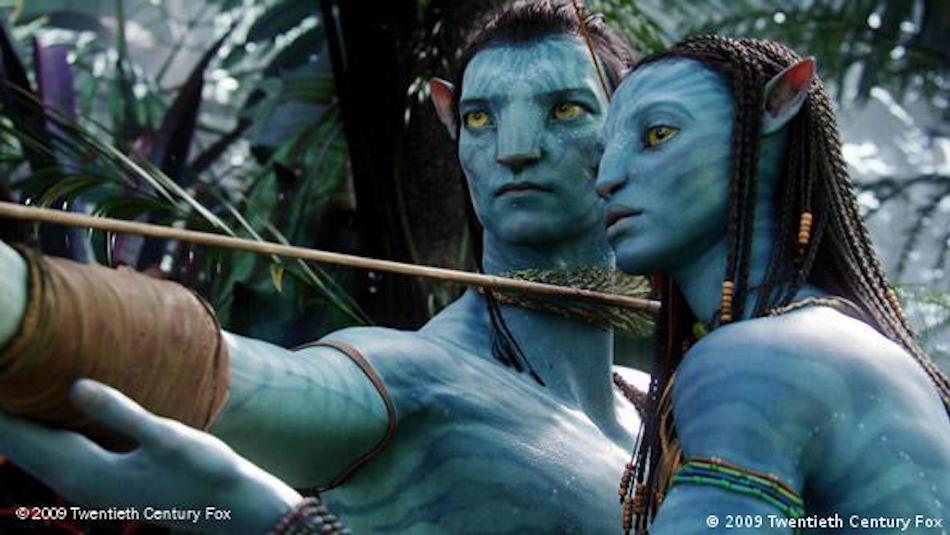 Jake Sully (Sam Worthington, left) and Neytiri (Zoe Saldana) fell in love during the first 'Avatar' film