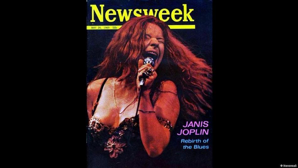 A 1969 Newsweek cover featuring Janis Joplin