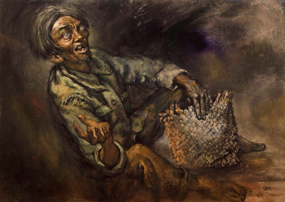 “Incubus” by Juvenal Sansó, 1951, gouache on board, private collection. This painting won Sansó First Prize in the Watercolor Category of the Art Association of the Philippines’ (AAP) annual competition. 