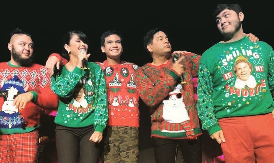 Robin Nievera with his mom, dad, and brothers