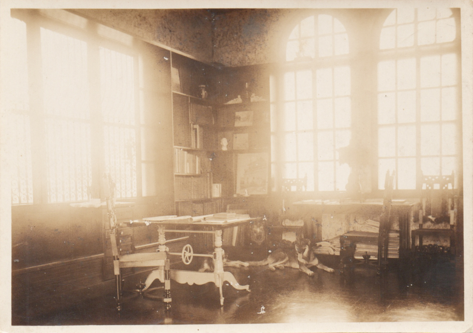 The library of the Arellano San Juan home. Photo from the Arellano Family Collection.