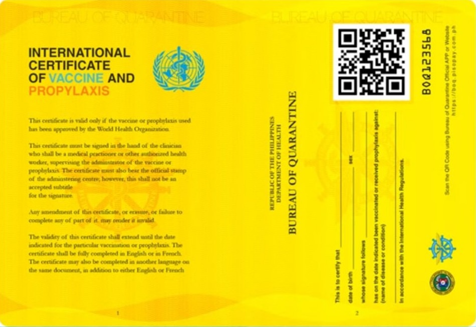 International Vaccine Certificate