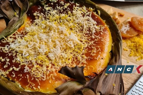 This bibingka has a secret—it’s also a burnt Basque cheesecake 