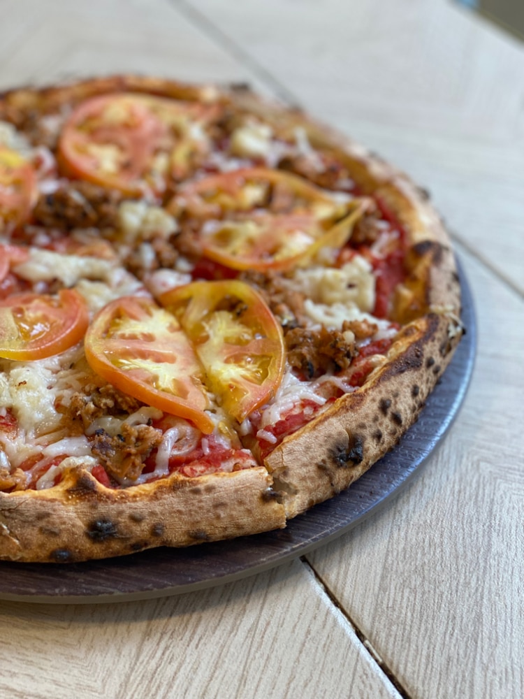 The Sunny Side Pizza's Vegan Fennel Sausage and Tomato