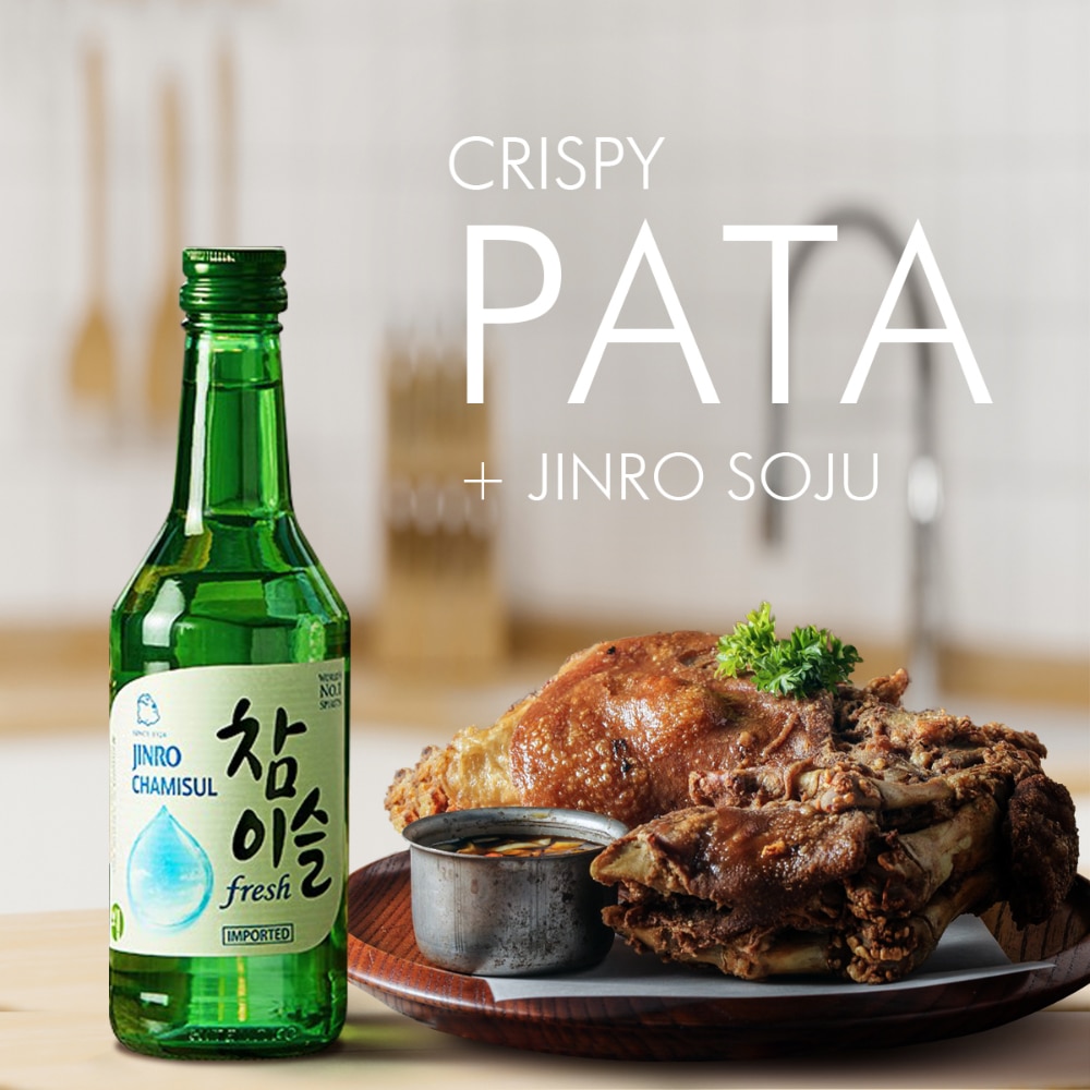Jinro with Crispy Pata