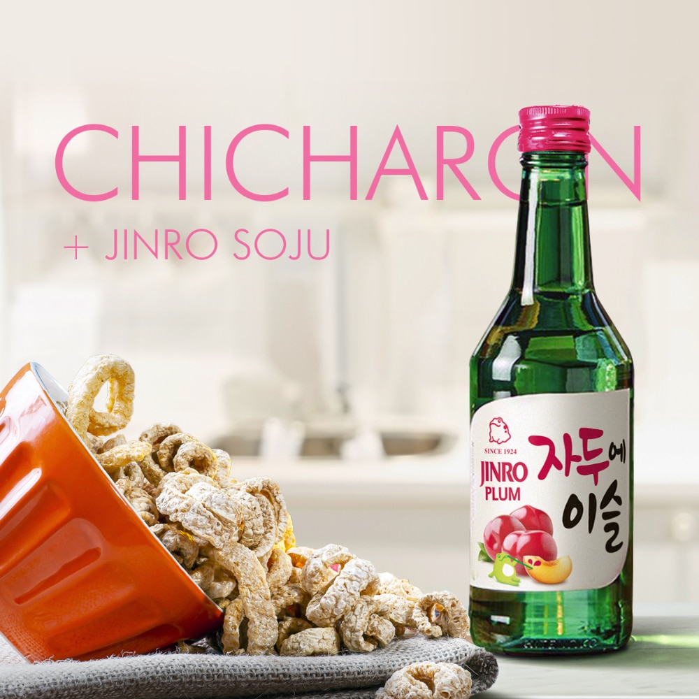 Jinro with chicharon