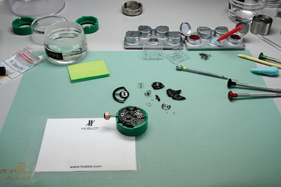 In Nyon, Switzerland, watchmakers assemble Hublot pieces by hand 3