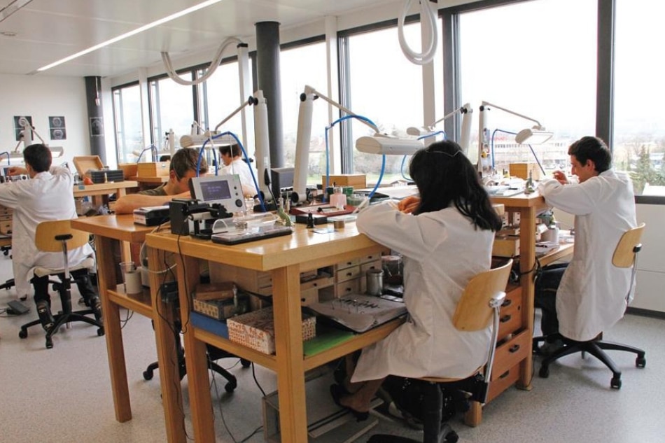 In Nyon, Switzerland, watchmakers assemble Hublot pieces by hand 11