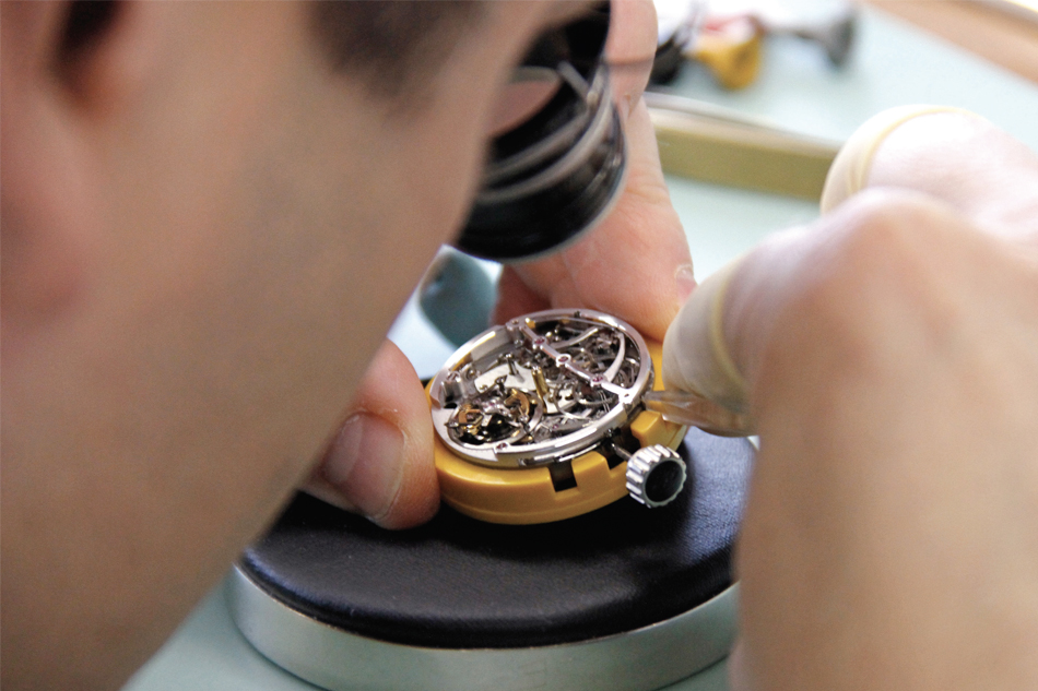 In Nyon, Switzerland, watchmakers assemble Hublot pieces by hand 2