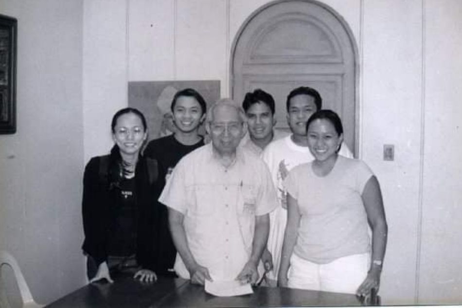 Fr. Roque Ferriols with students